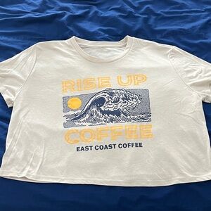 Graphic Tee- Rise Up, coffee, surf!